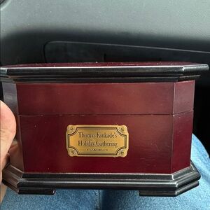 Thomas Kinkade Burgundy and Black Music Box